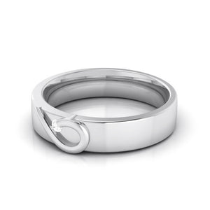 Heart Single Diamond Platinum Love Bands JL PT R-8004