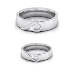 Load image into Gallery viewer, Heart Single Diamond Platinum Love Bands JL PT R-8004
