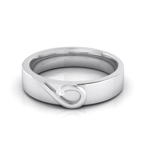 Heart Single Diamond Platinum Love Bands JL PT R-8004