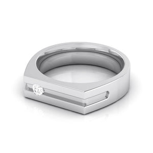 Designer Single Diamond Platinum Ring for Women JL PT R-8005