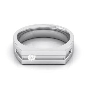 Designer Single Diamond Platinum Ring for Women JL PT R-8005