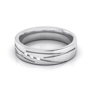 Designer 3 Diamond Platinum Love Bands JL PT R-8007