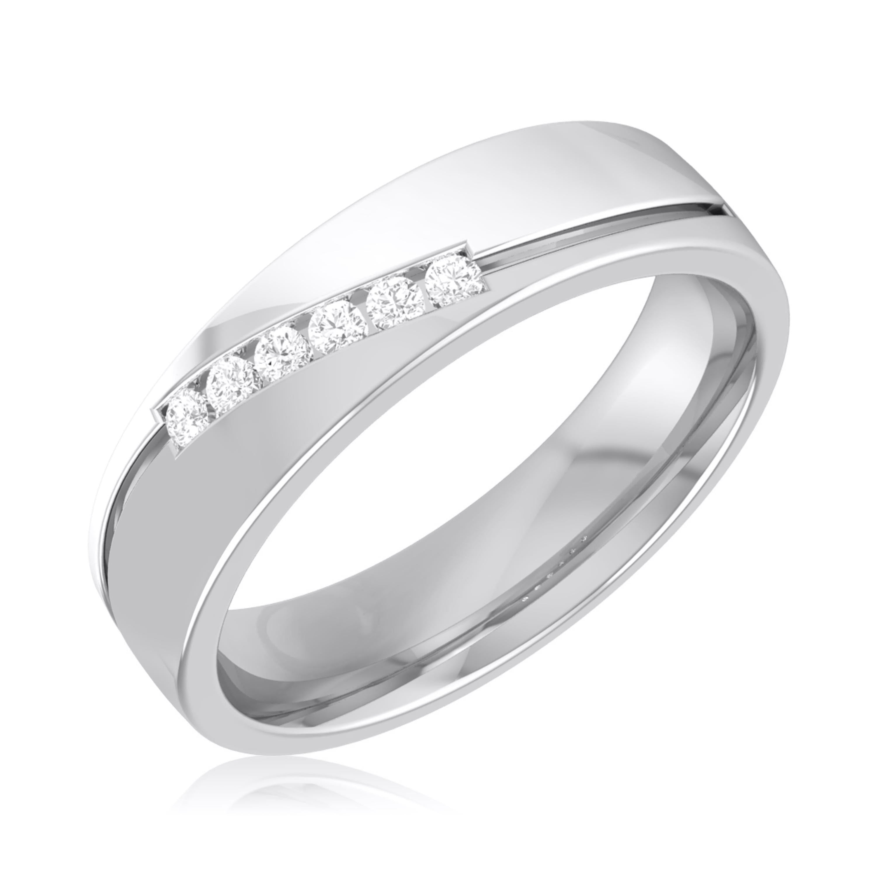 6 Diamond Platinum Ring for Women JL PT R-8009