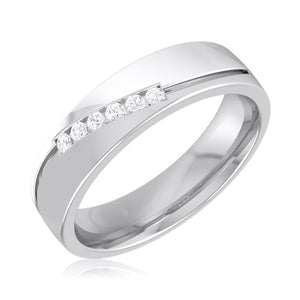 6 Diamond Platinum Ring for Women JL PT R-8009