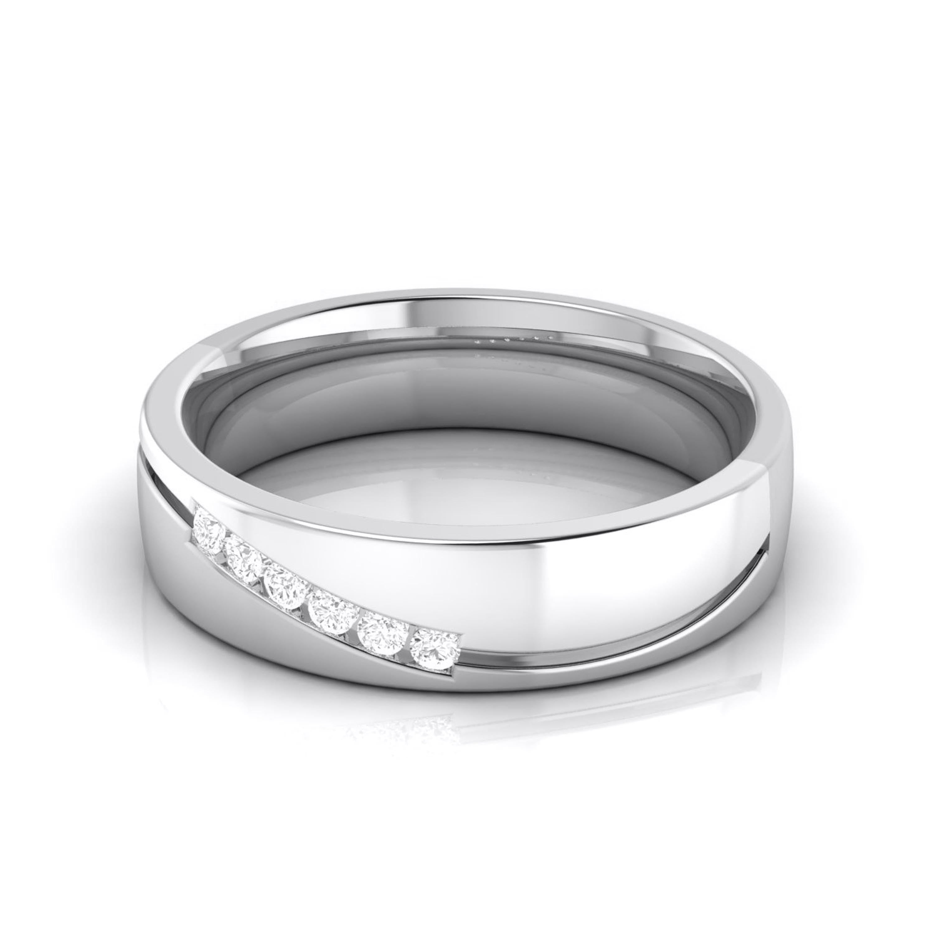 6 Diamond Platinum Ring for Women JL PT R-8009