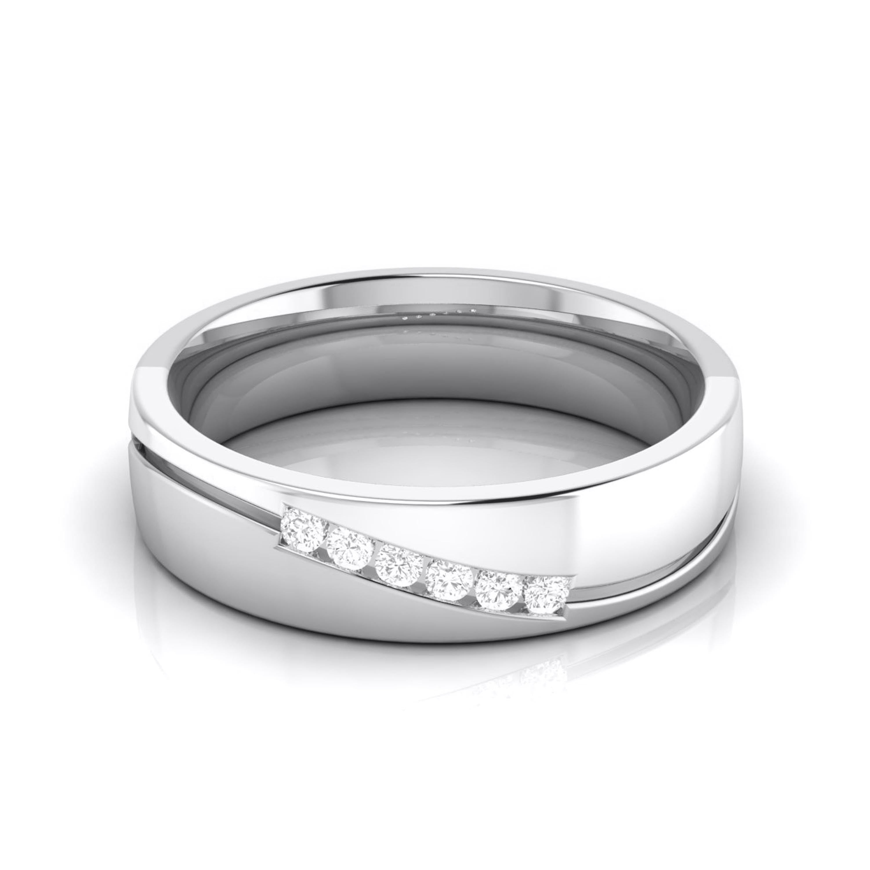 6 Diamond Platinum Ring for Women JL PT R-8009