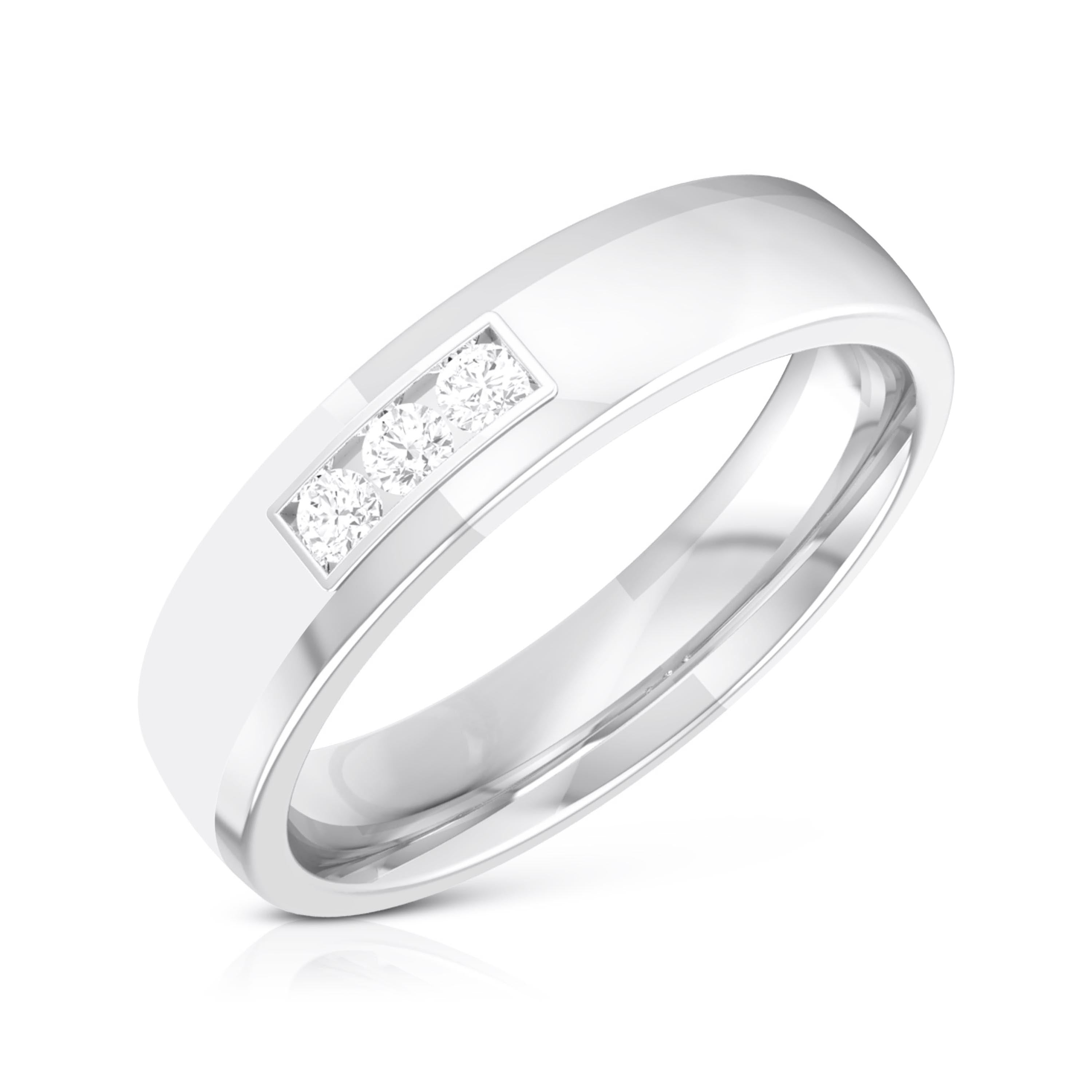 3 Diamond Platinum Ring for Women JL PT R-8011   Jewelove