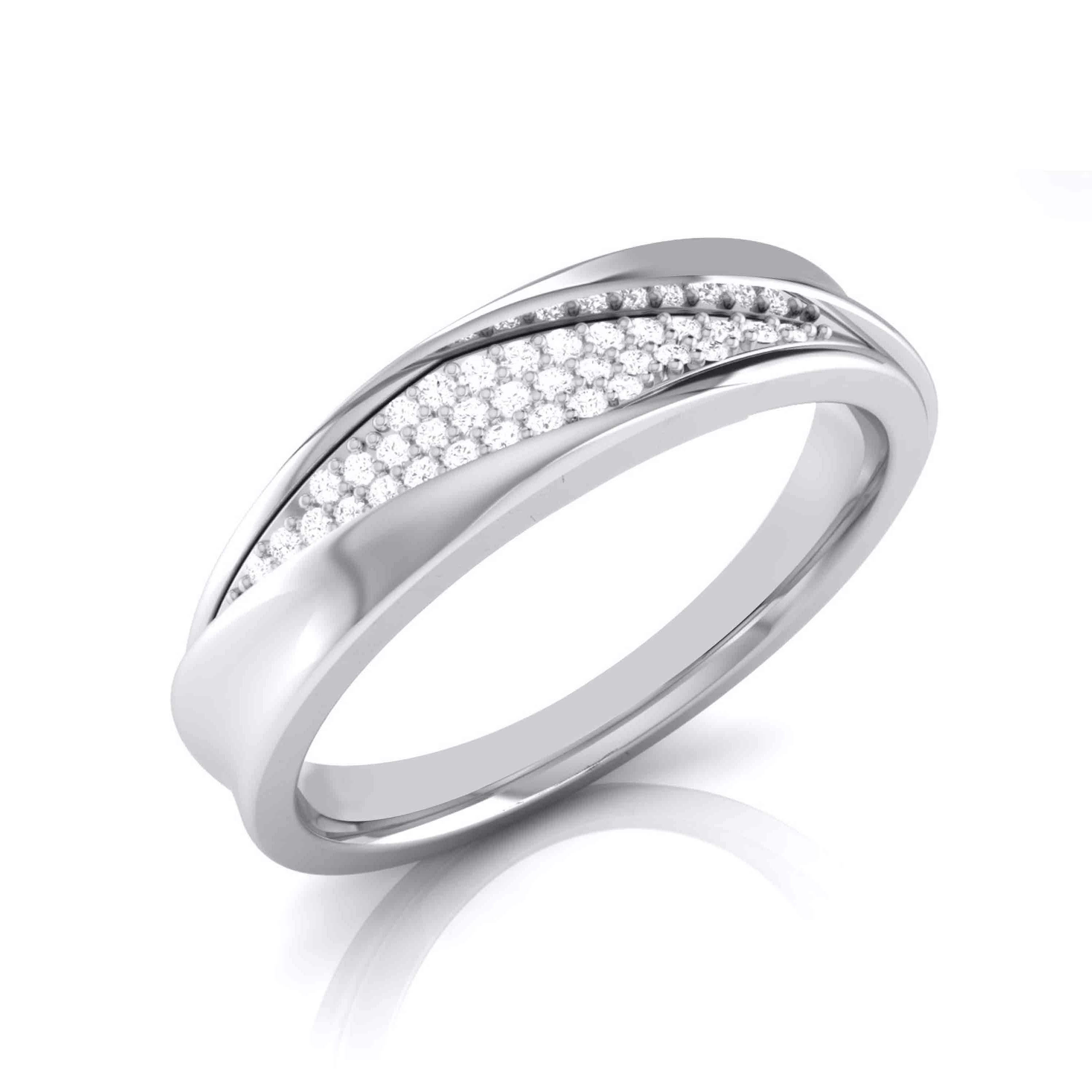 Designer Diamond Platinum Ring for Women JL PT R-8013