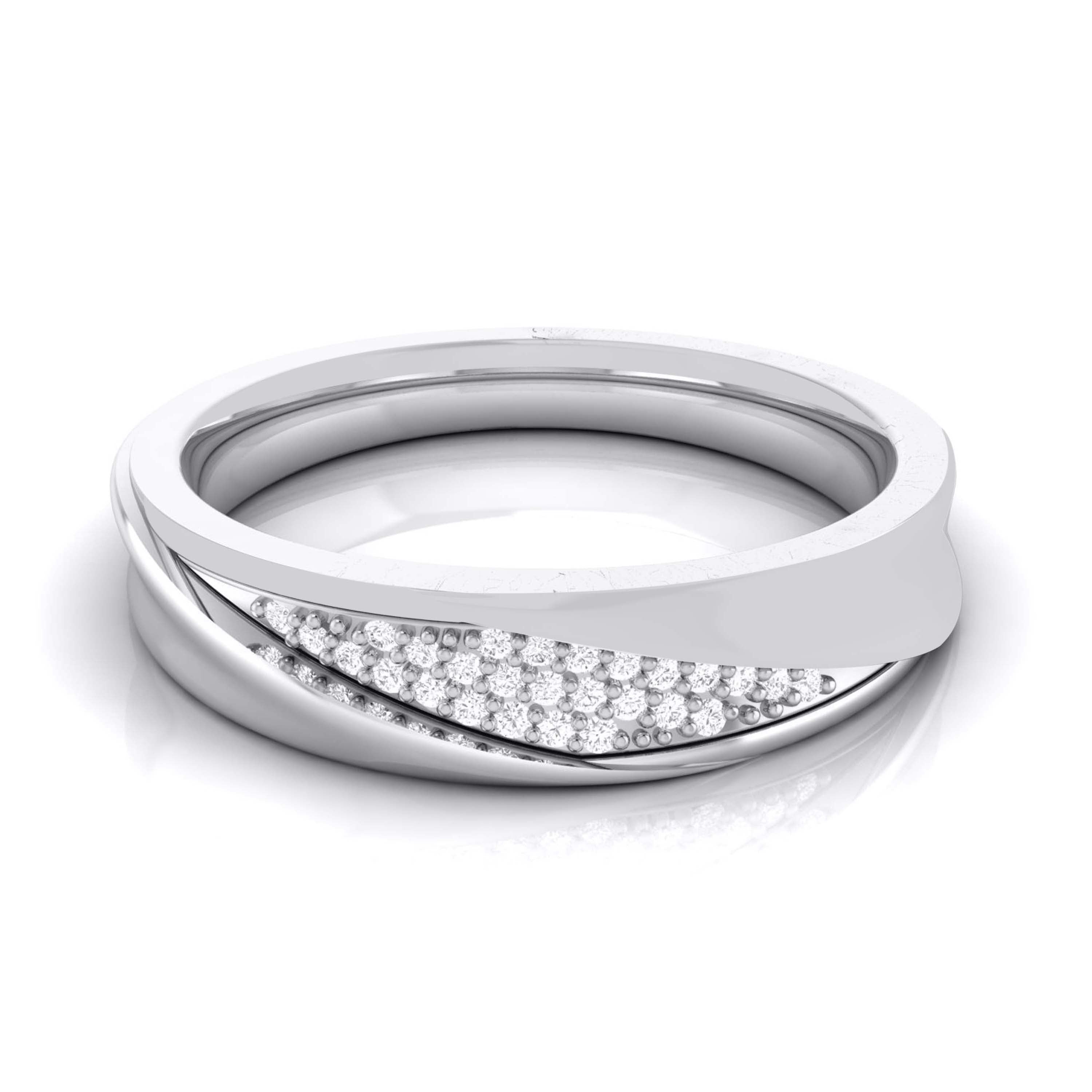 Designer Diamond Platinum Ring for Women JL PT R-8013  Women-s-Band-only Jewelove