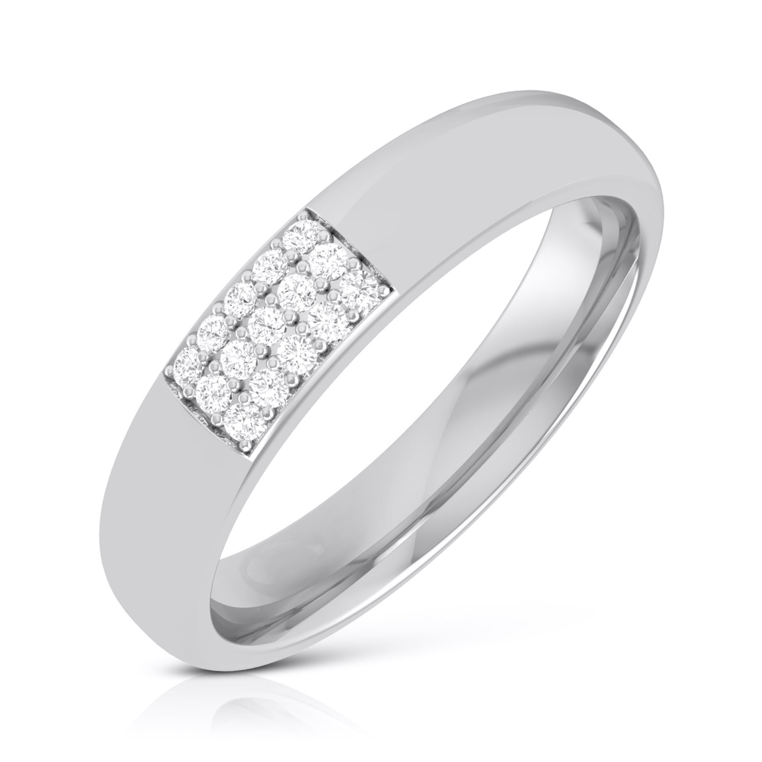Platinum Love Bands with Diamond JL PT R-8016