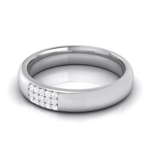 Platinum Love Bands with Diamond JL PT R-8016   Jewelove