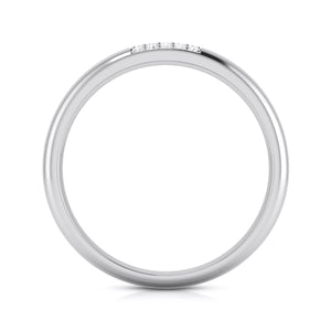 Platinum Love Bands with Diamond JL PT R-8016
