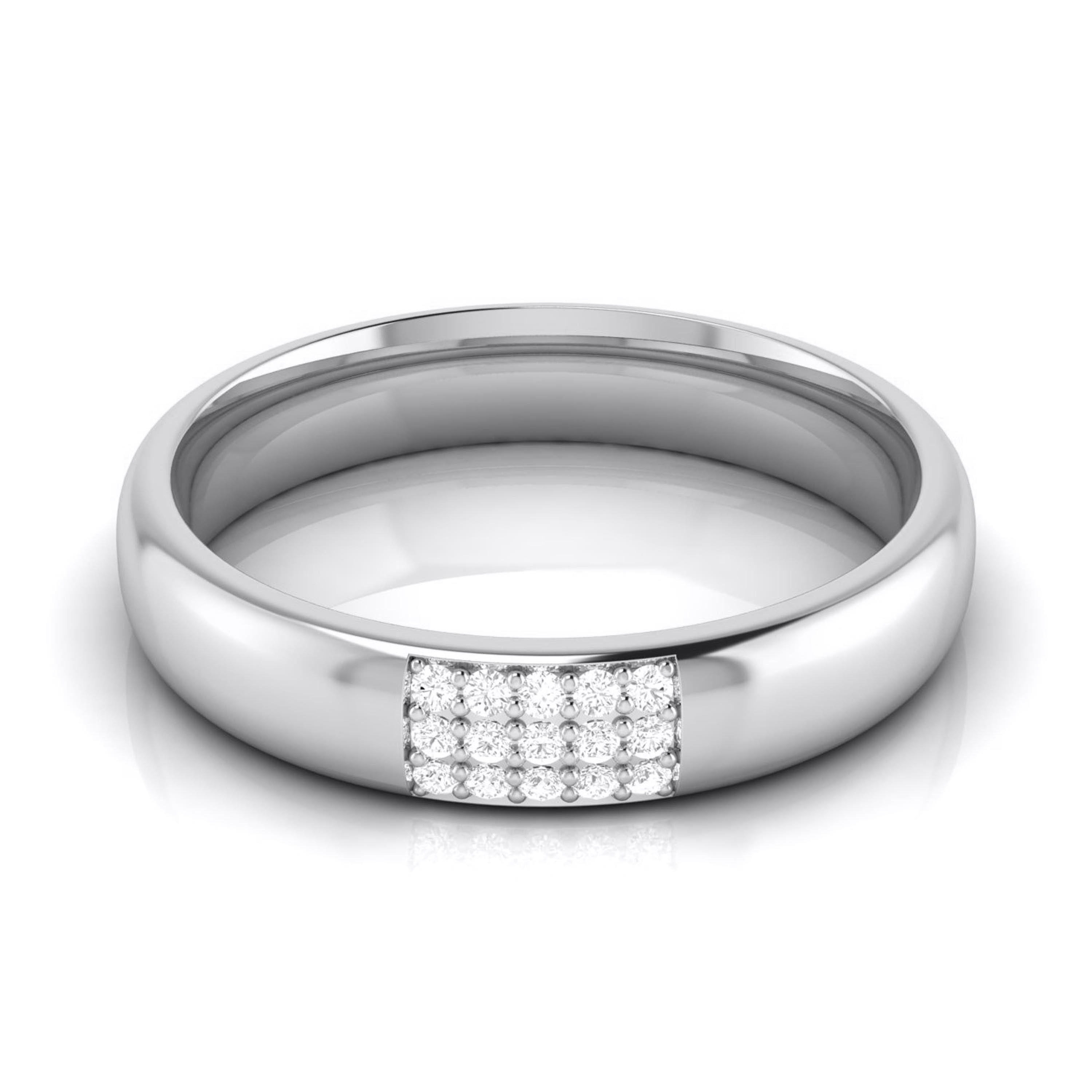 Platinum Love Bands with Diamond JL PT R-8016   Jewelove