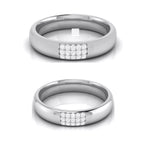 Load image into Gallery viewer, Platinum Love Bands with Diamond JL PT R-8016  Both Jewelove

