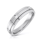 Load image into Gallery viewer, 3 Diamond Platinum Love Bands JL PT R-8018  Men-s-Ring-only Jewelove
