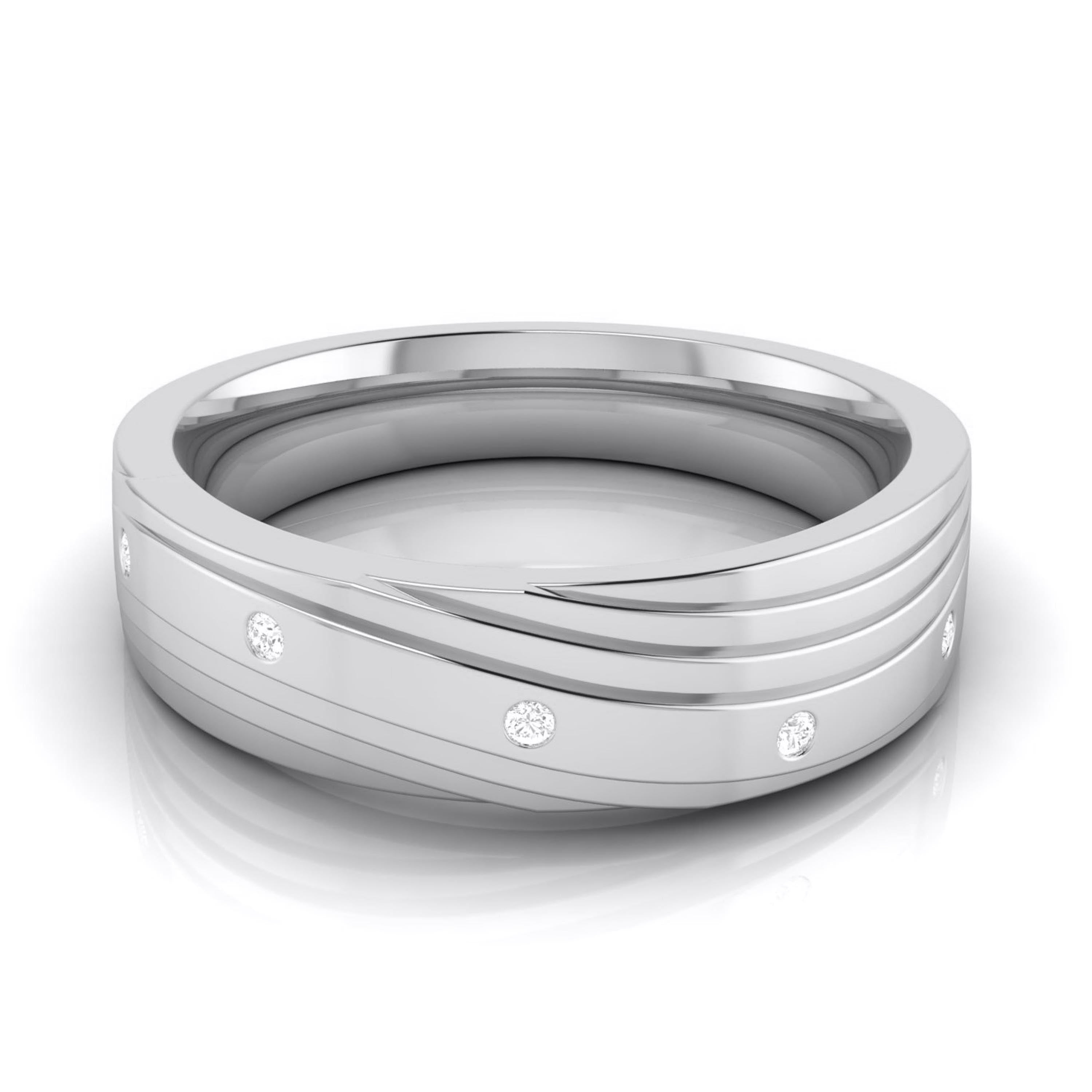 3 Diamond Platinum Ring for Women JL PT R-8019   Jewelove