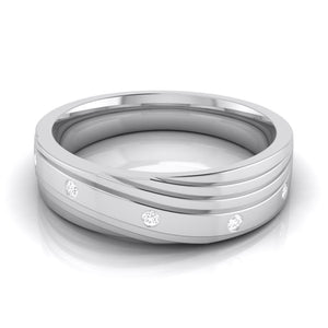 3 Diamond Platinum Ring for Women JL PT R-8019   Jewelove