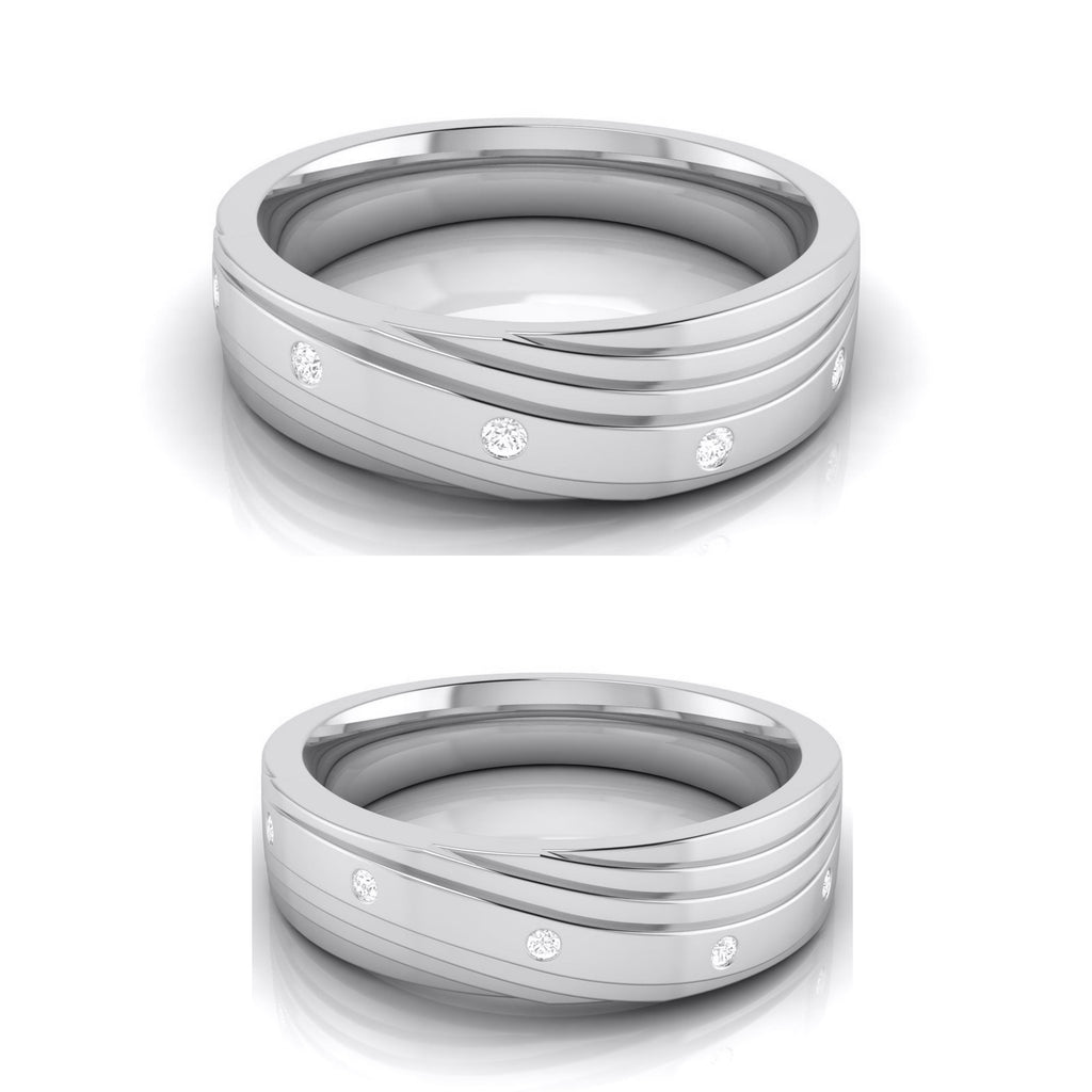 3 Diamond Platinum Ring for Women JL PT R-8019  Both Jewelove