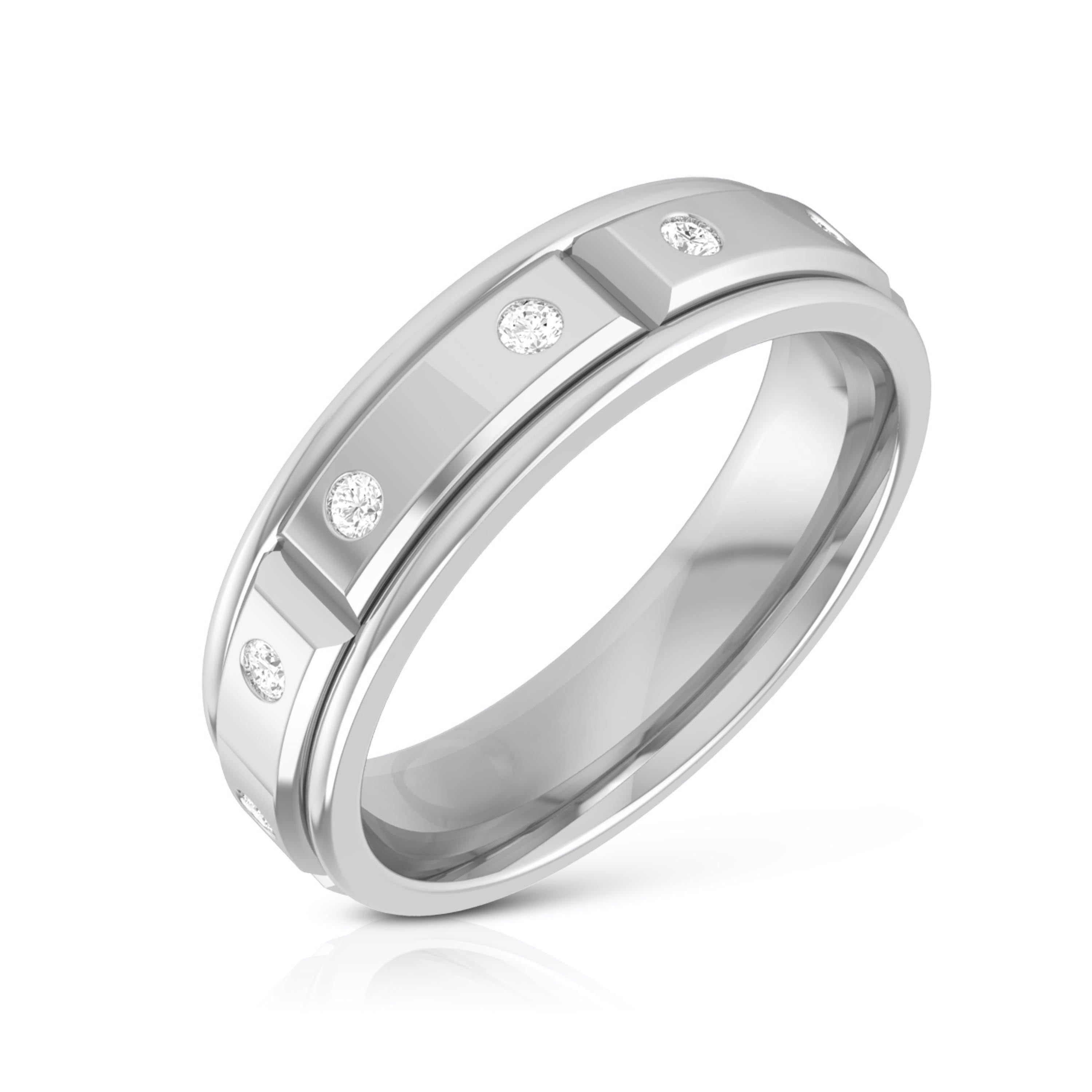 Designer Diamond Platinum Love Bands JL PT R-8021  Men-s-Ring-only Jewelove