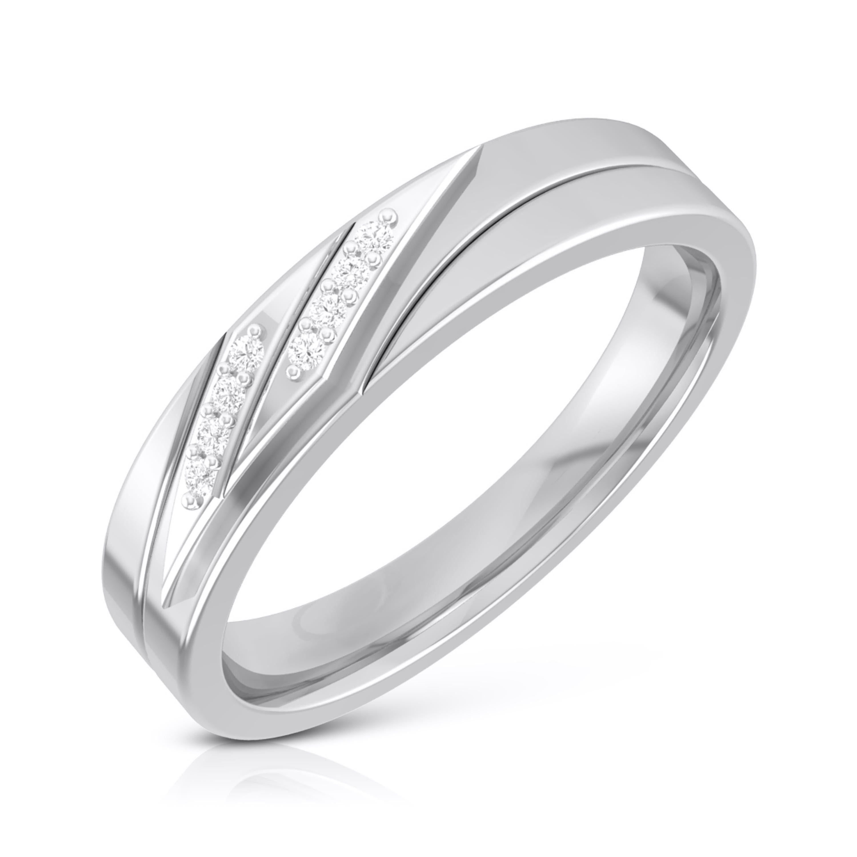 Designer Diamond Platinum Love Bands JL PT R-8026   Jewelove