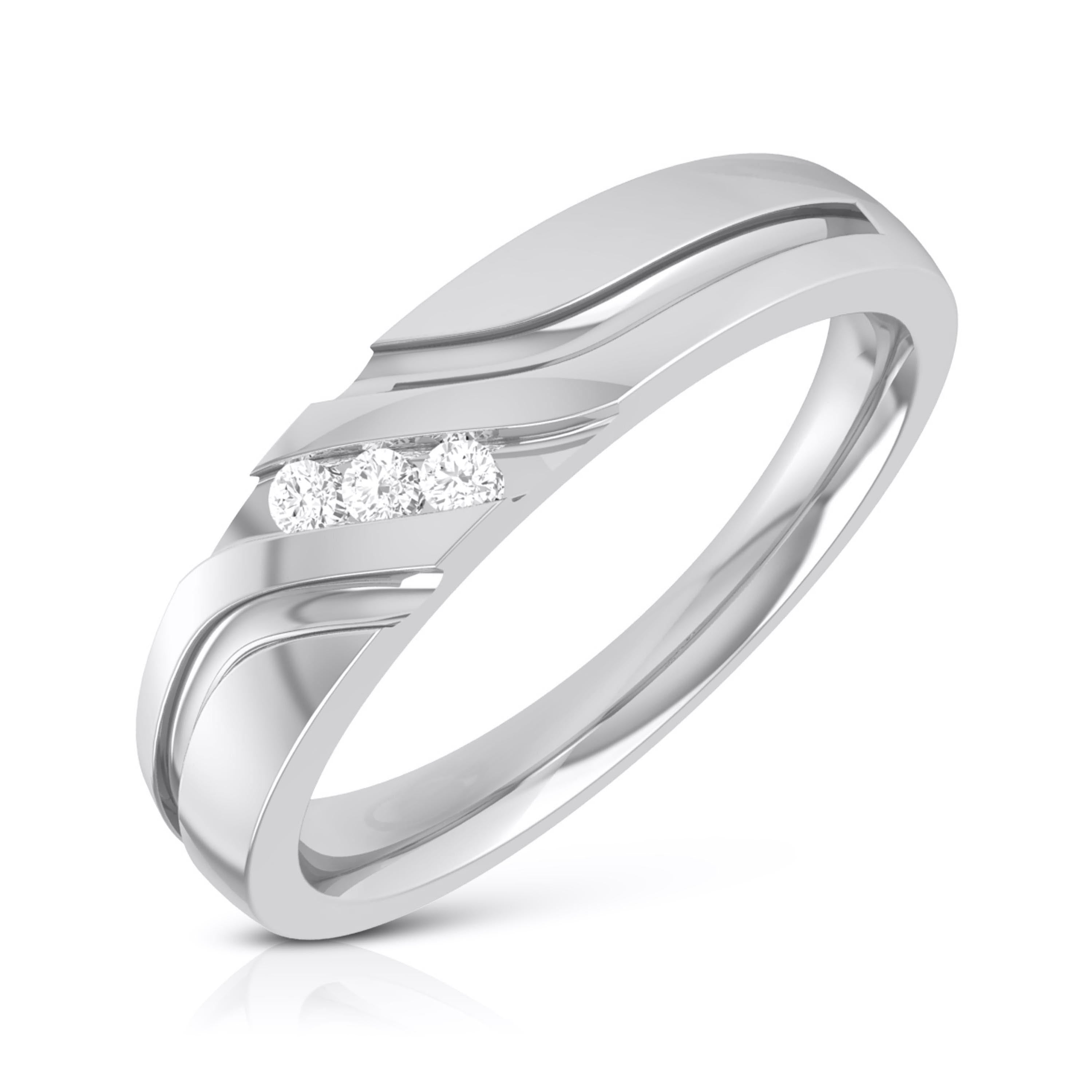 3 Diamond Platinum Love Bands JL PT R-8003  Men-s-Ring-only Jewelove