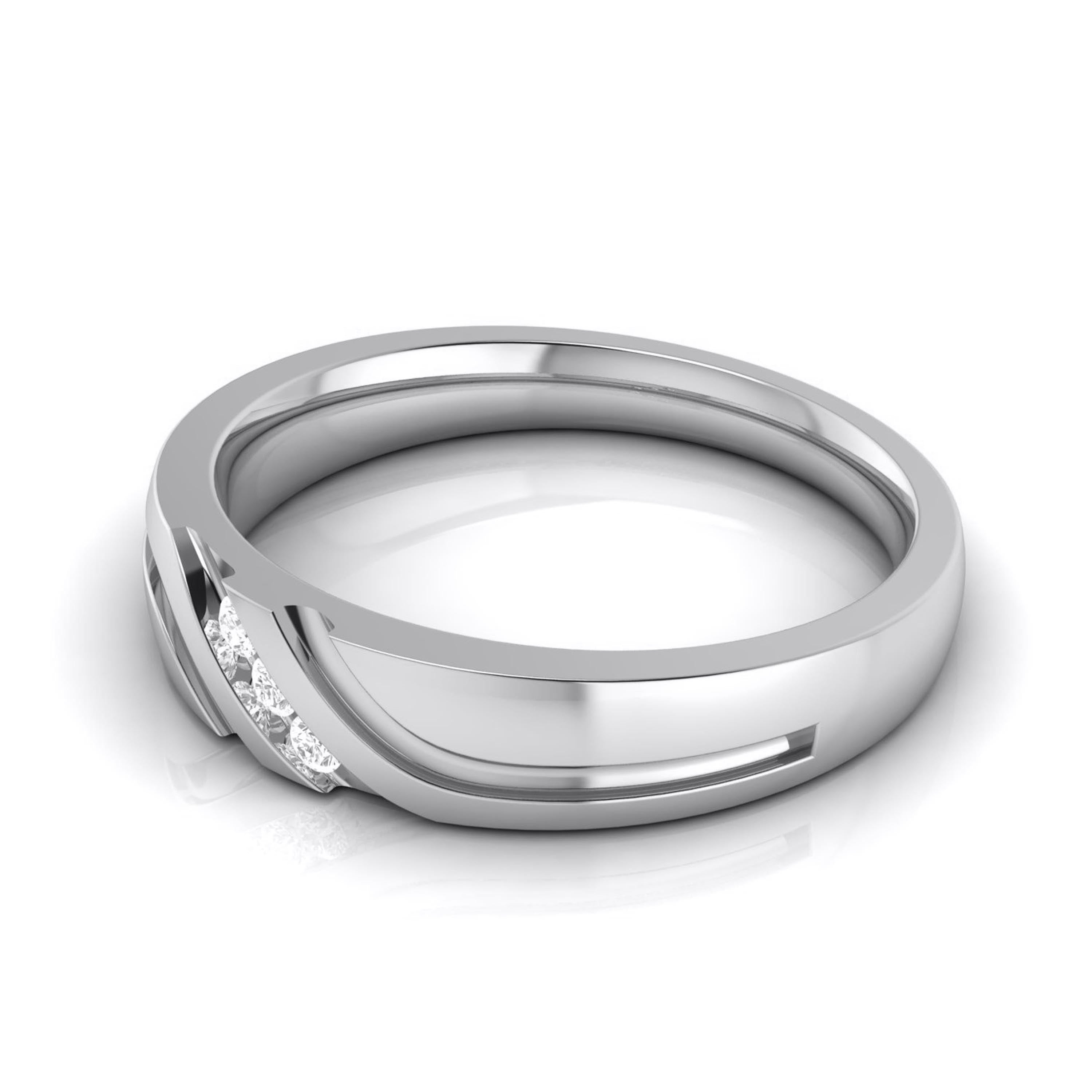 3 Diamond Platinum Love Bands JL PT R-8003