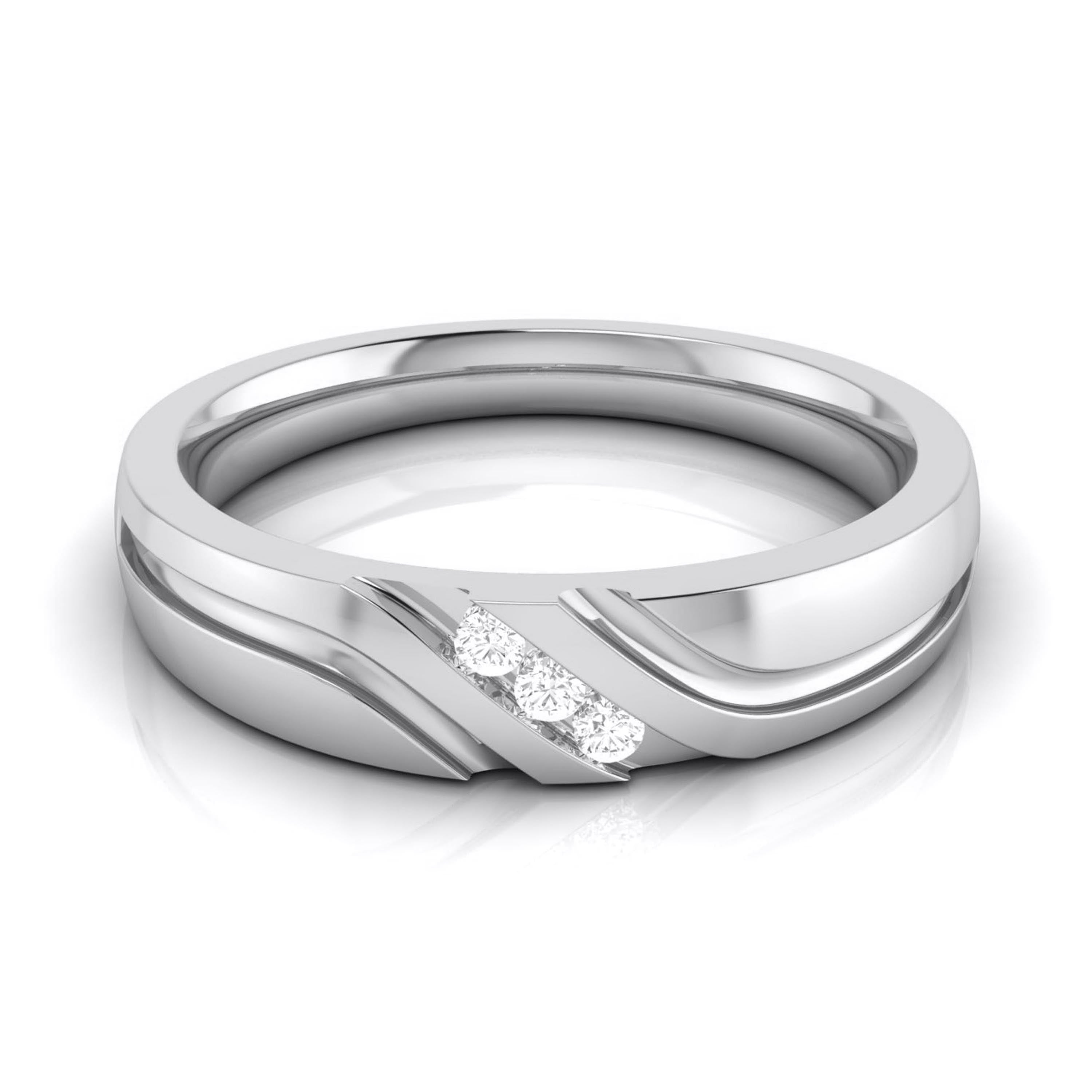 3 Diamond Platinum Love Bands JL PT R-8003