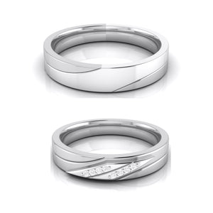 Designer Diamond Platinum Love Bands JL PT R-8026  Both Jewelove