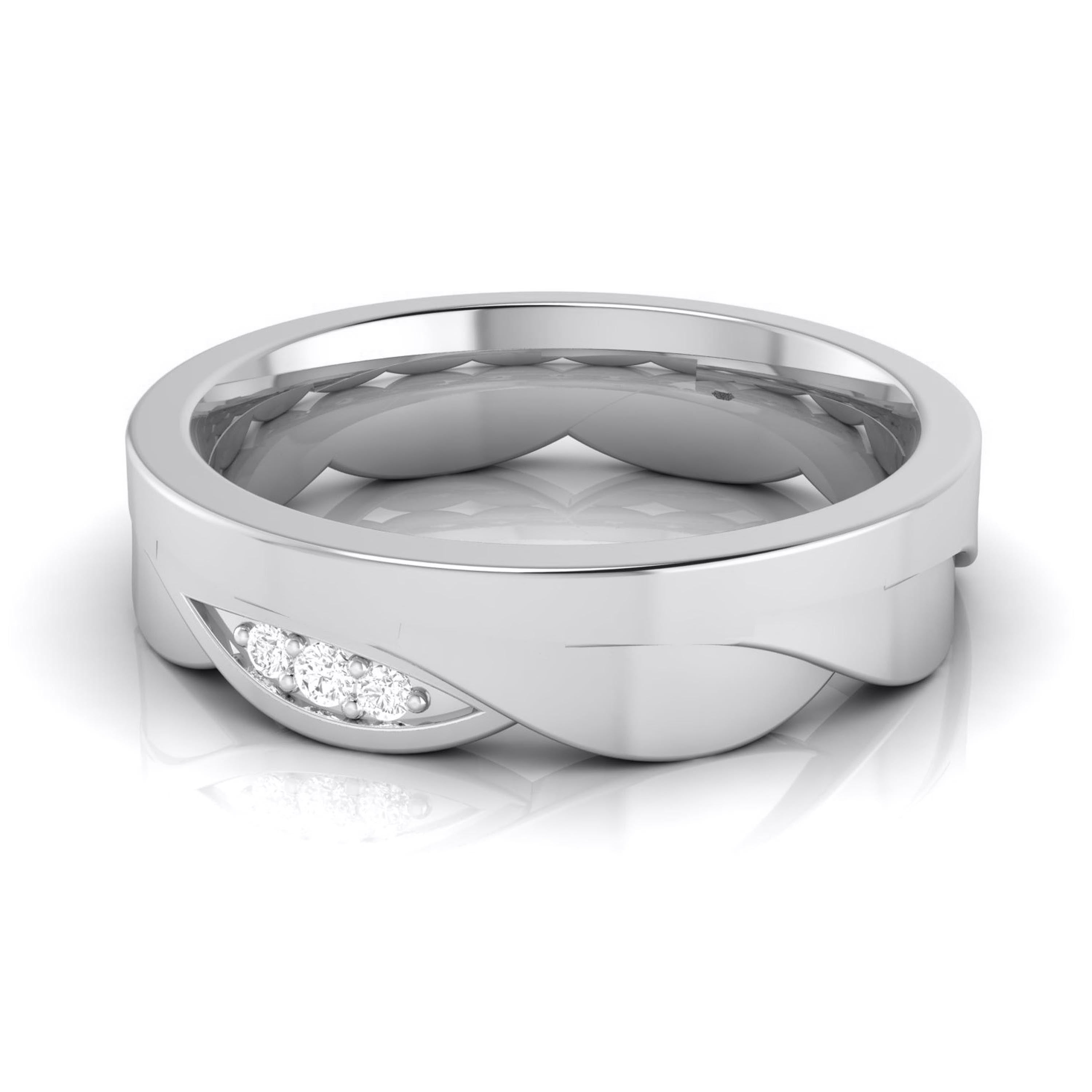 Diamond Platinum Love Bands JL PT R-8028