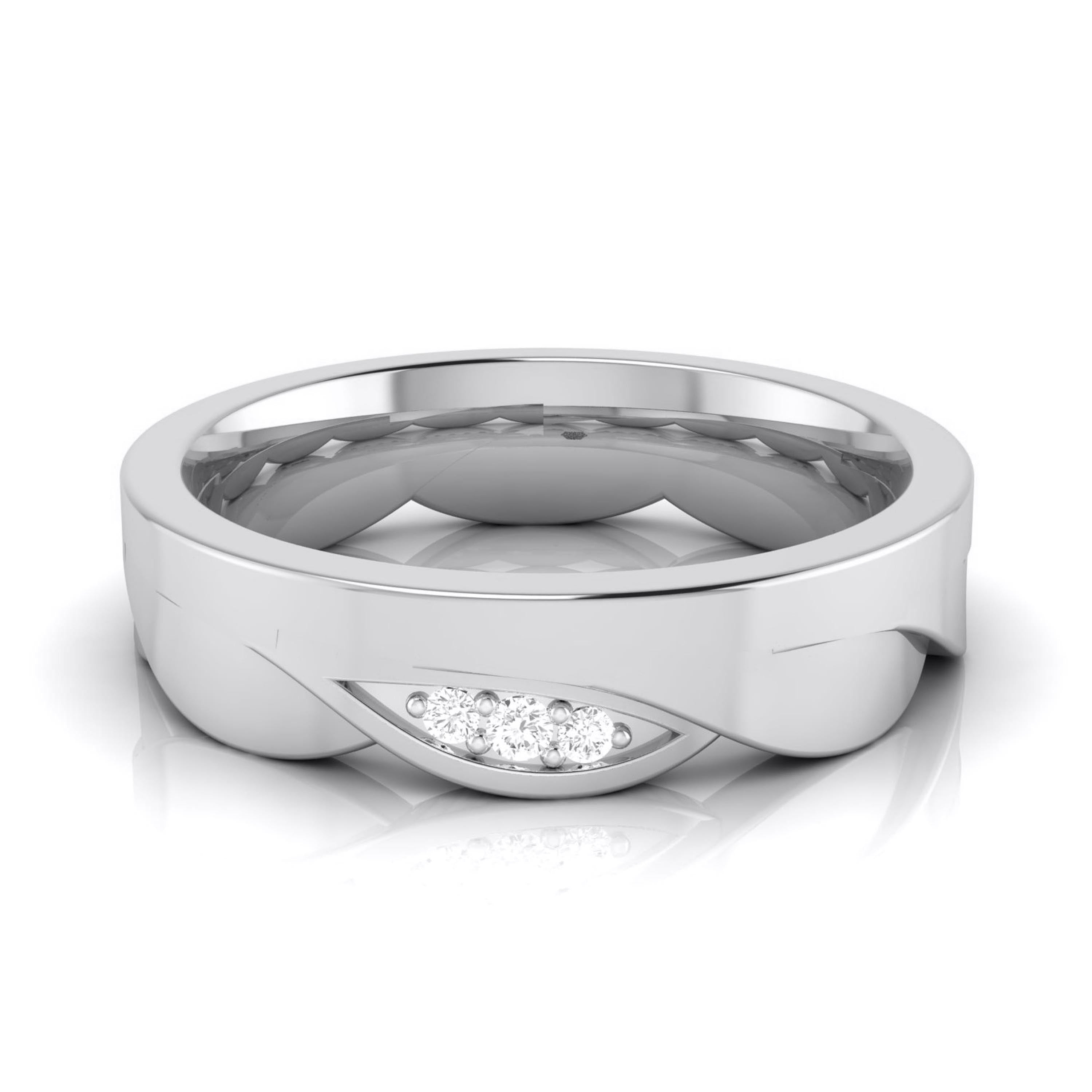Diamond Platinum Love Bands JL PT R-8028