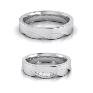 Diamond Platinum Love Bands JL PT R-8028