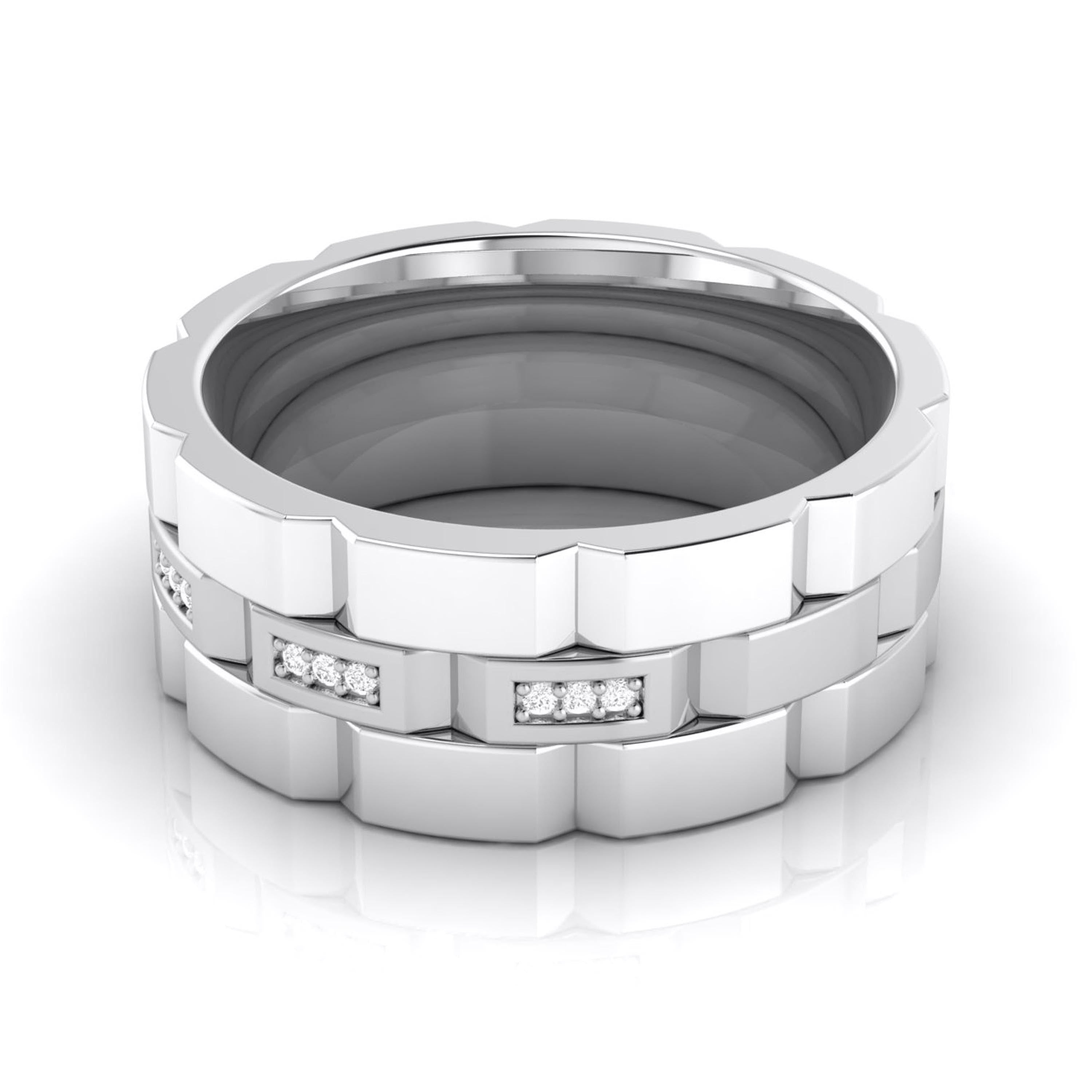 Designer Diamond Platinum Ring for Women JL PT R-8030
