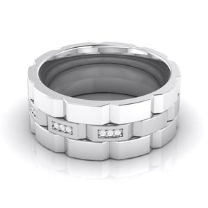 Designer Diamond Platinum Ring for Women JL PT R-8030
