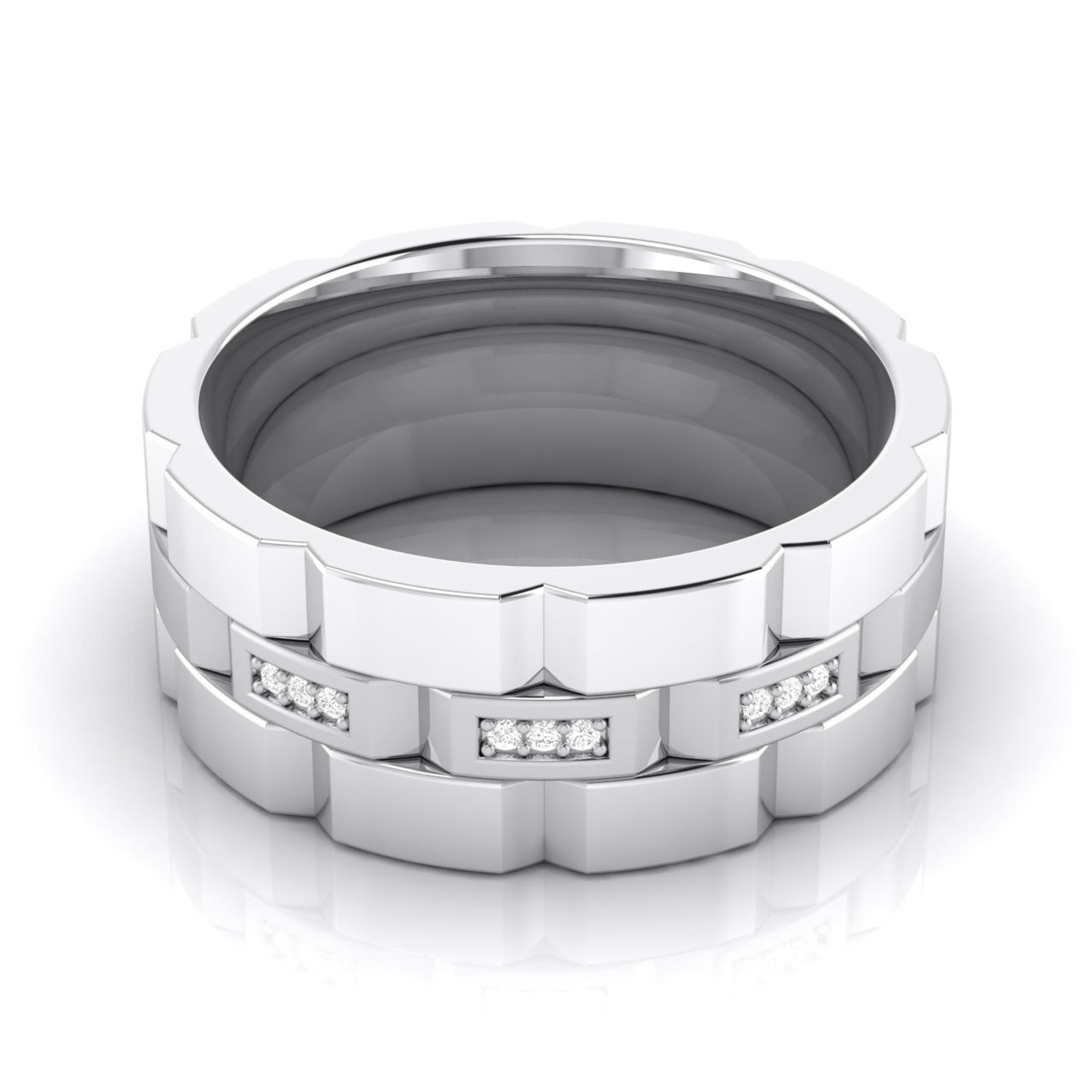 Designer Diamond Platinum Ring for Women JL PT R-8030
