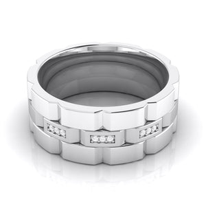 Designer Diamond Platinum Ring for Women JL PT R-8030