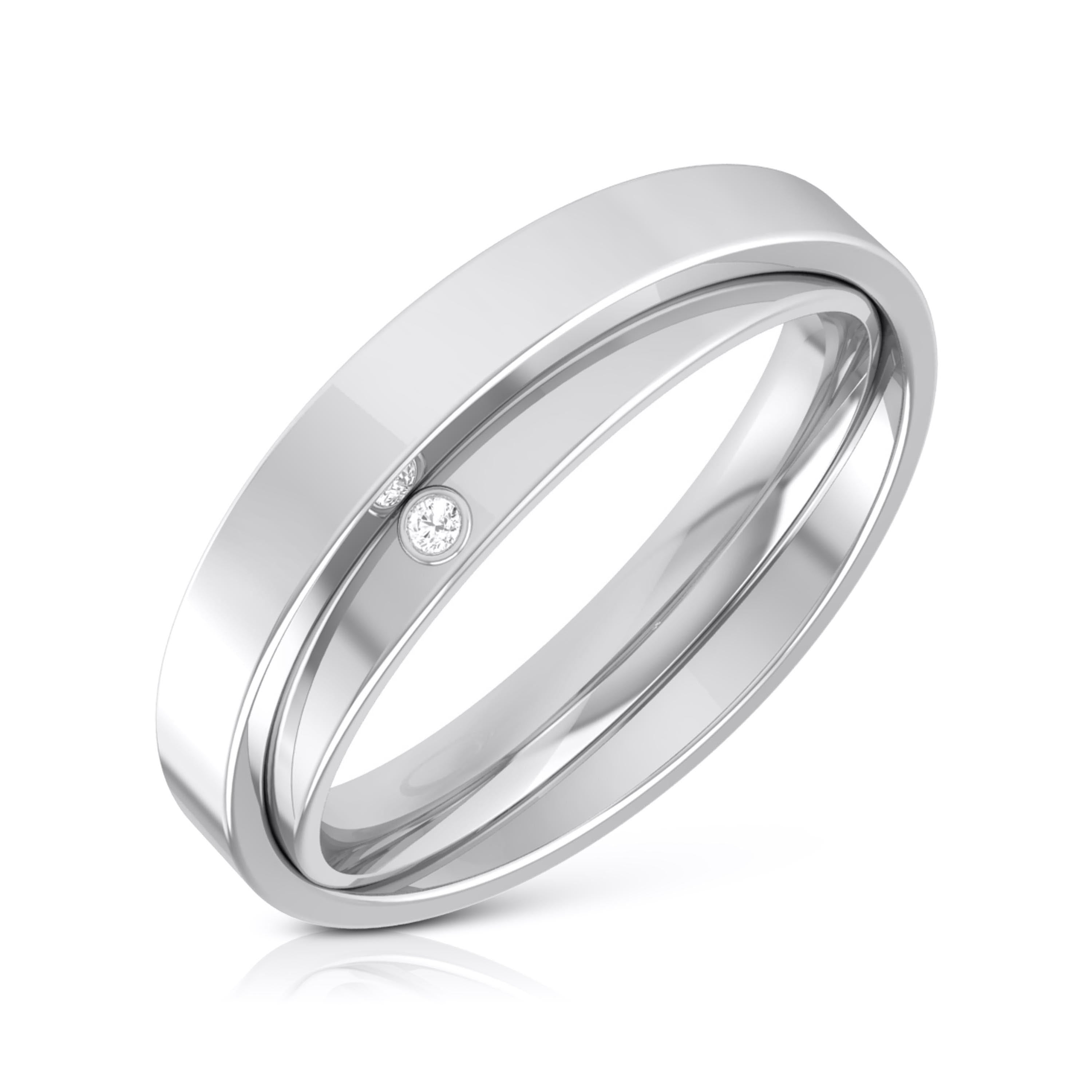 Designer  Diamond Platinum Love Bands JL PT R-8032