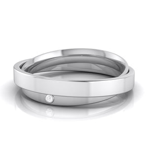 Designer  Diamond Platinum Love Bands JL PT R-8032