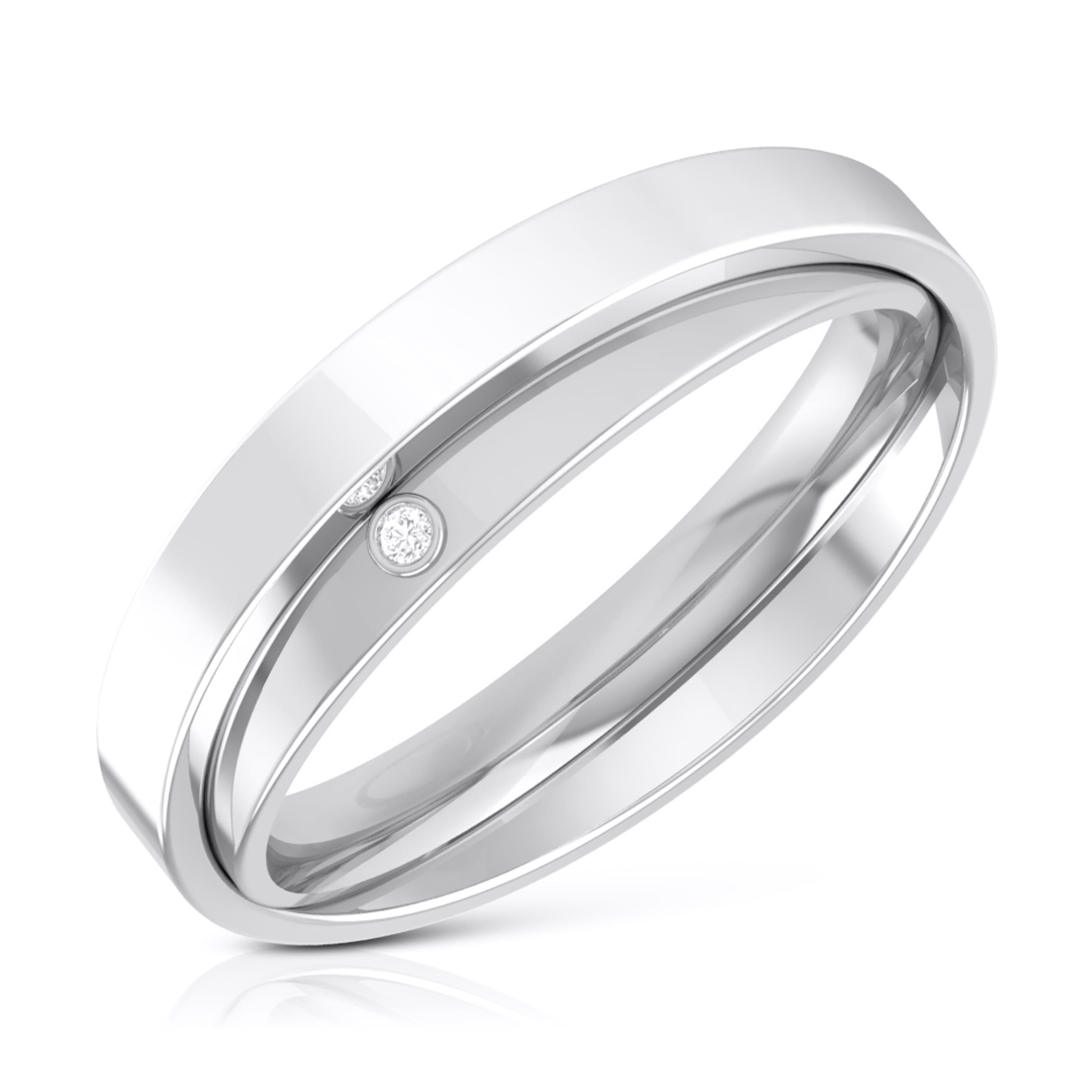 Designer  Diamond Platinum Love Bands JL PT R-8032