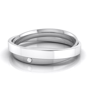 Designer  Diamond Platinum Love Bands JL PT R-8032