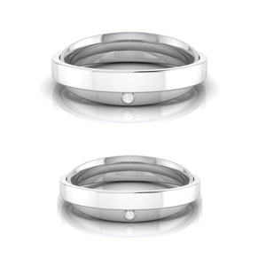 Designer  Diamond Platinum Love Bands JL PT R-8032
