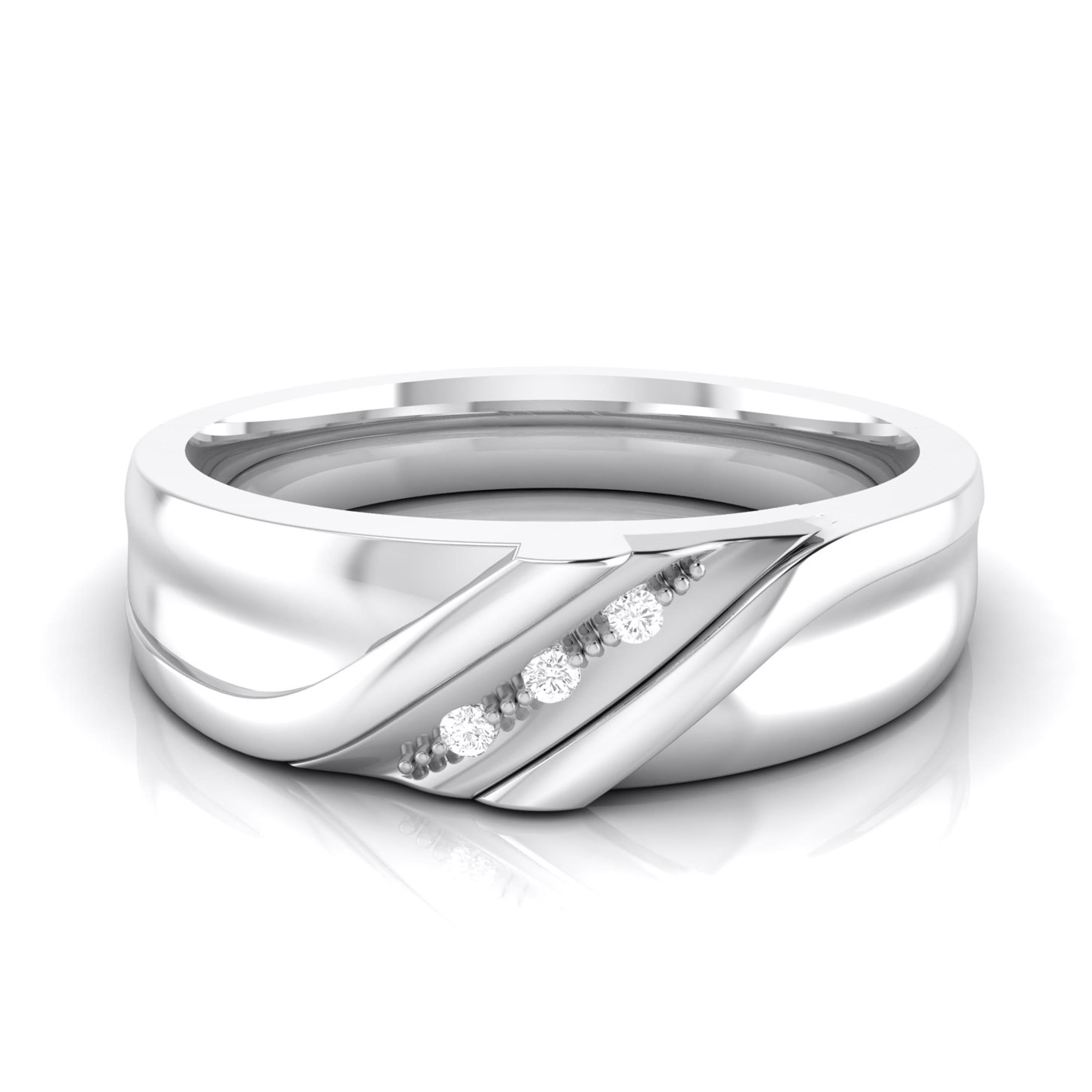 Designer 3 Diamond Platinum Ring for Women JL PT R-8036  VVS-GH Jewelove