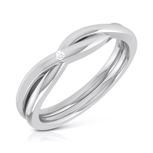 Designer Diamond Platinum Ring for Women JL PT R-8037