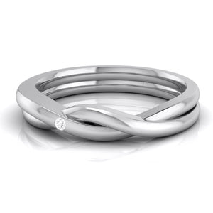 Designer Diamond Platinum Ring for Women JL PT R-8037