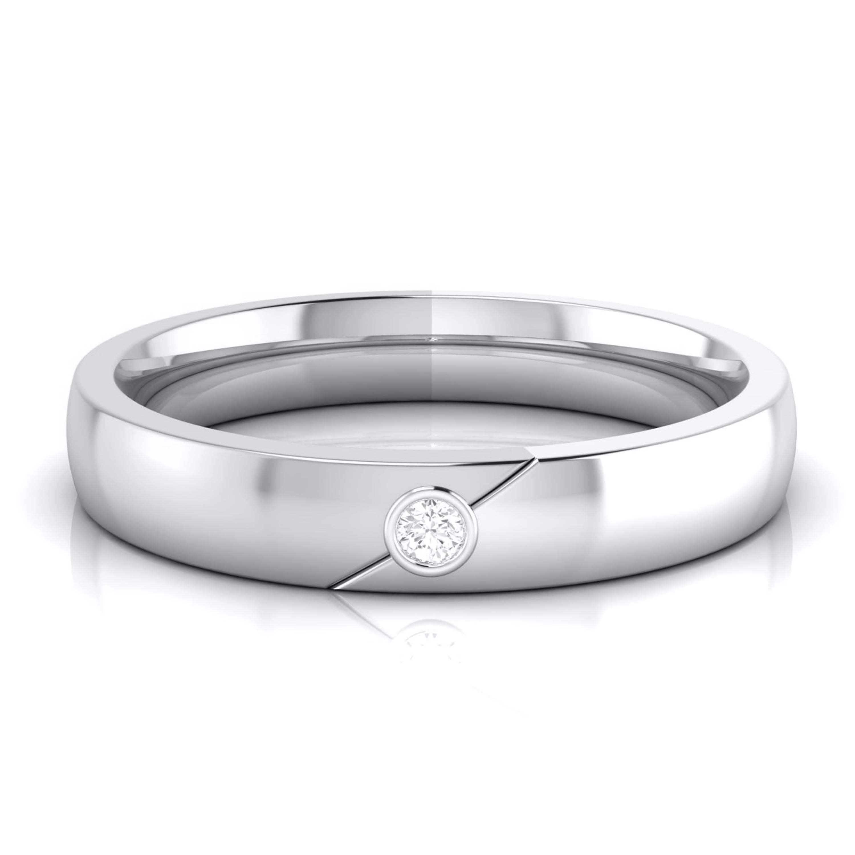 Single Diamond Platinum Ring for Women JL PT R-8038   Jewelove