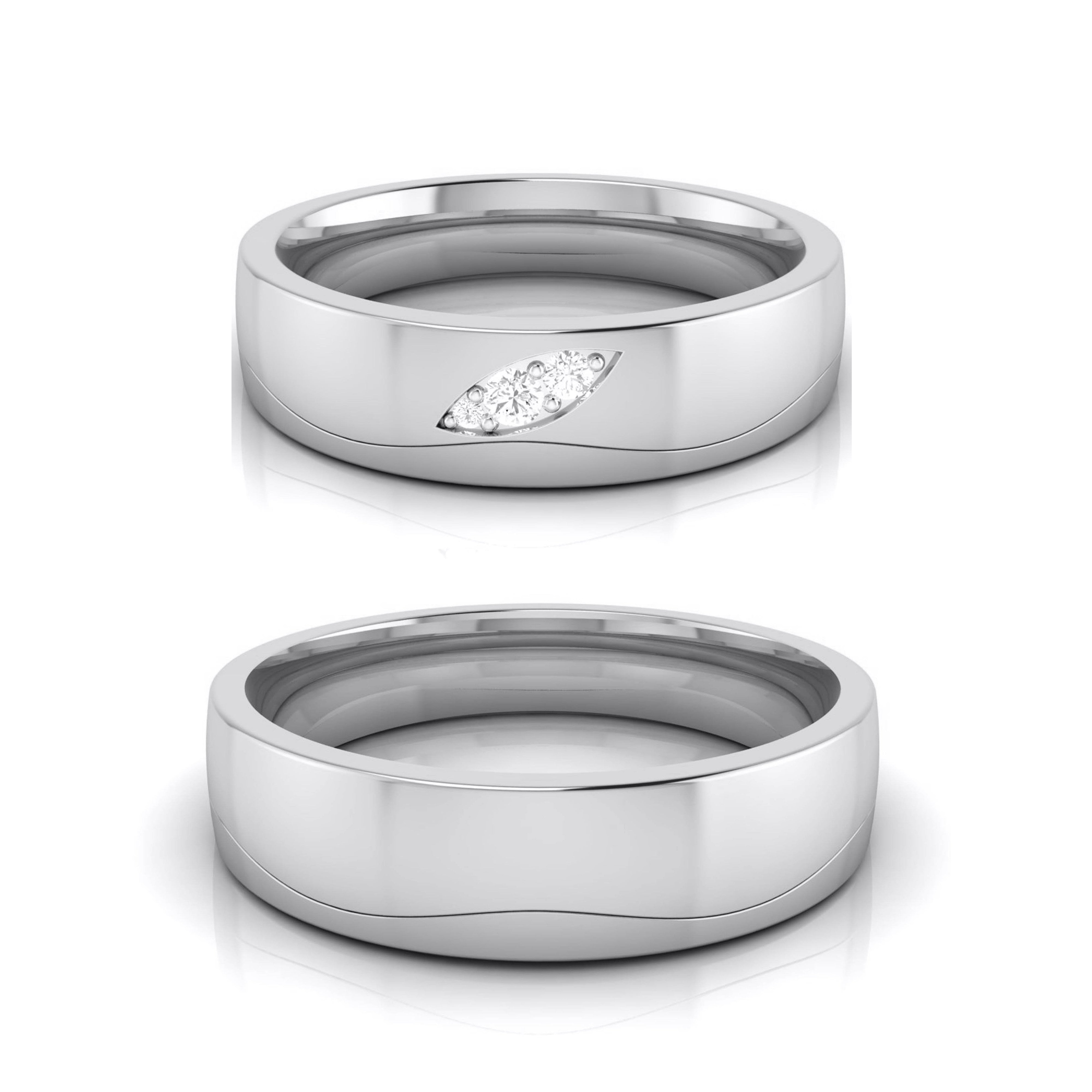 Diamond Platinum Love Bands JL PT R-8040  Both Jewelove