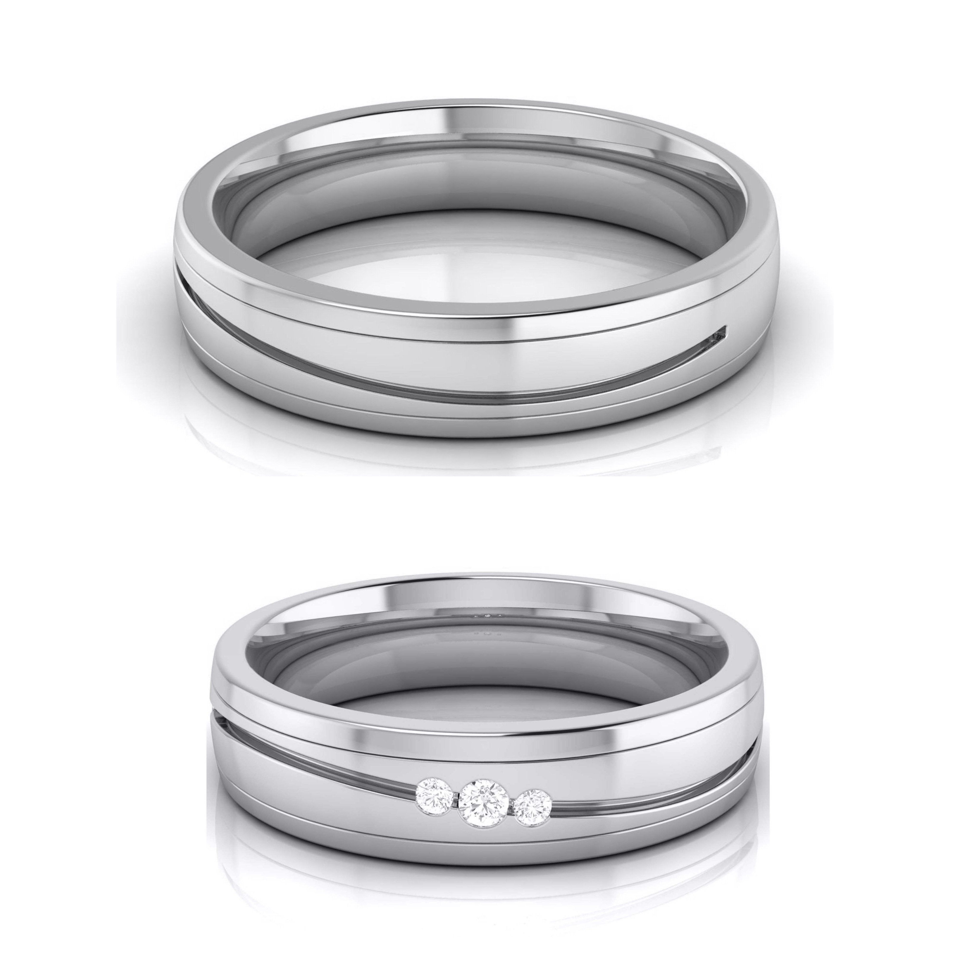 Diamond Platinum Love Bands JL PT R-8042  Both Jewelove