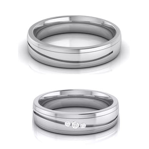 Diamond Platinum Love Bands JL PT R-8042  Both Jewelove