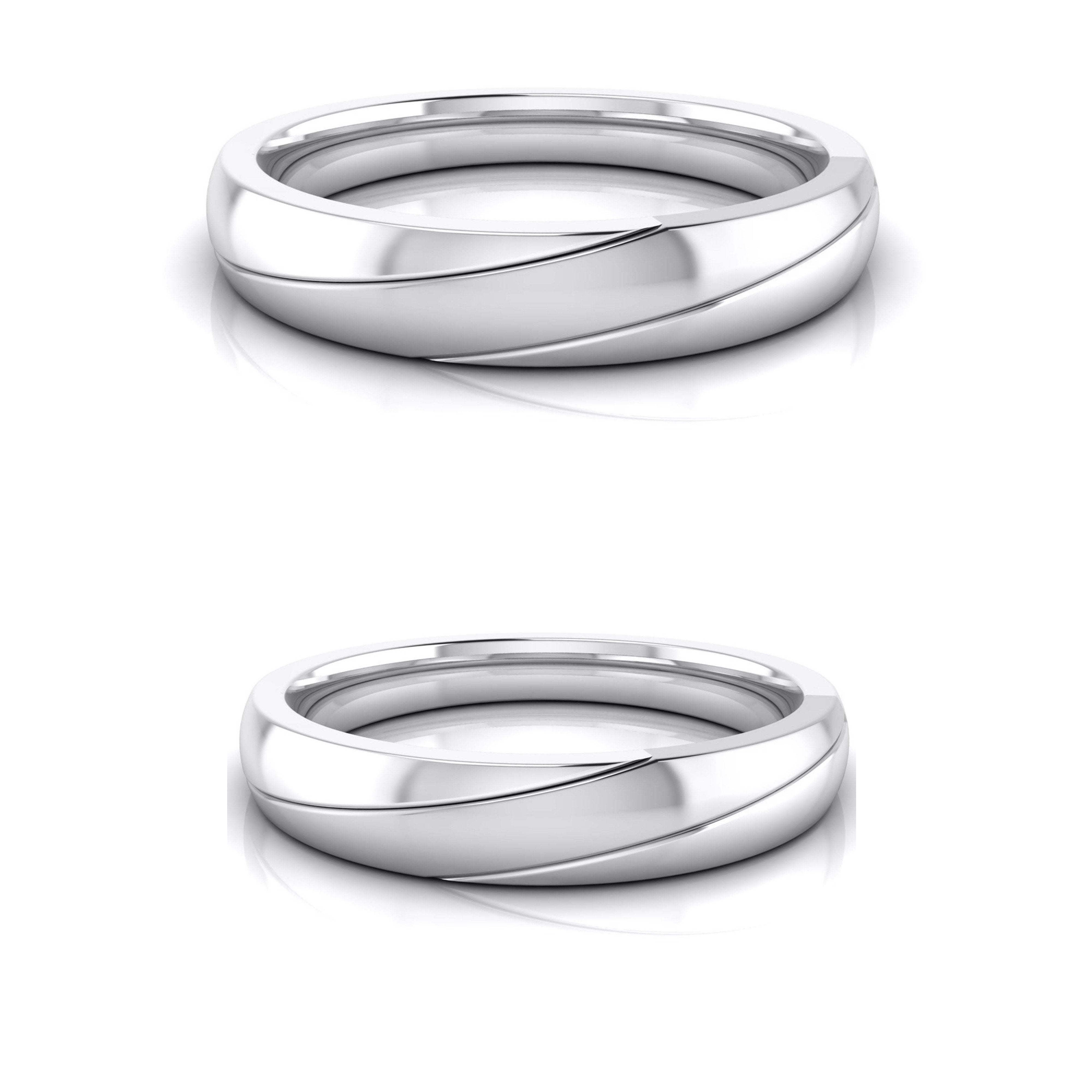 Designer Platinum Love Bands JL PT R-8045  Both Jewelove