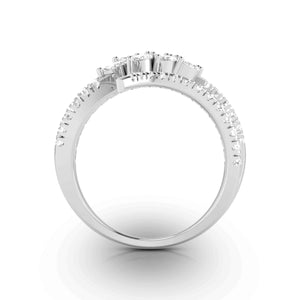 Platinum Pear Marquise Ring with Diamonds by Jewelove JL PT DM 0030   Jewelove