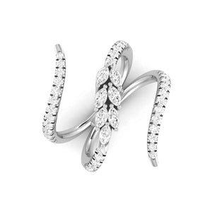 Platinum Pear Marquise Ring with Diamonds by Jewelove JL PT DM 0030   Jewelove